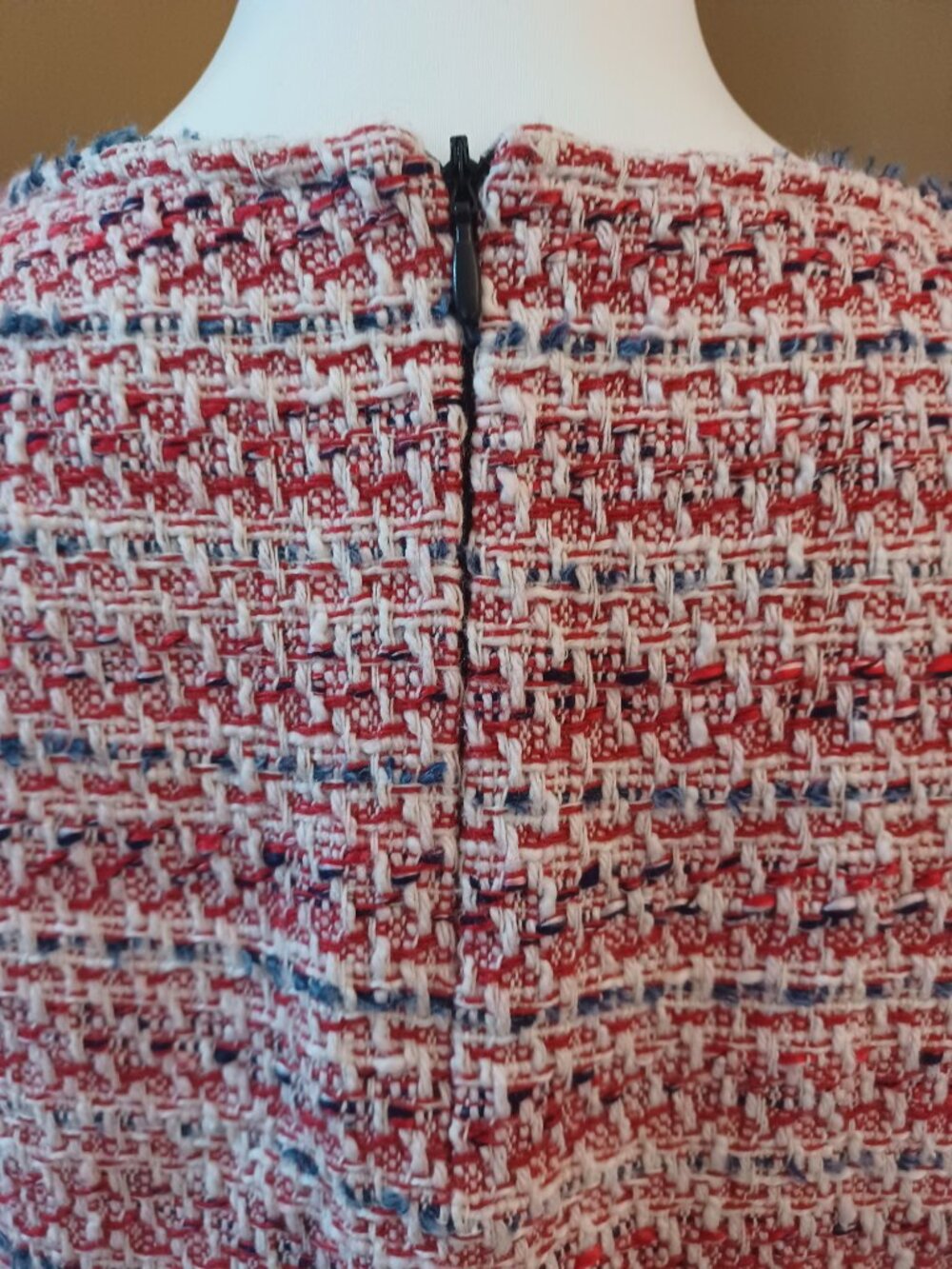 ZARA TRF Tweed Cropped Top with Attached White Shirt Underlayer - Picture 8 of 9